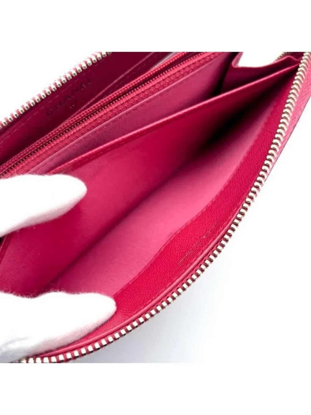 Chanel Wallet New Camellia Embossed Caviar
